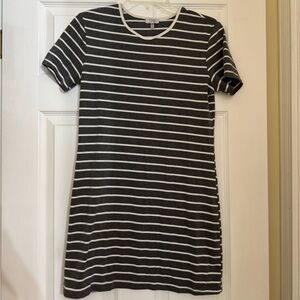 Tobi Gray and White Striped Dress